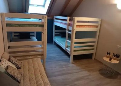 Chambre étage lits superposés